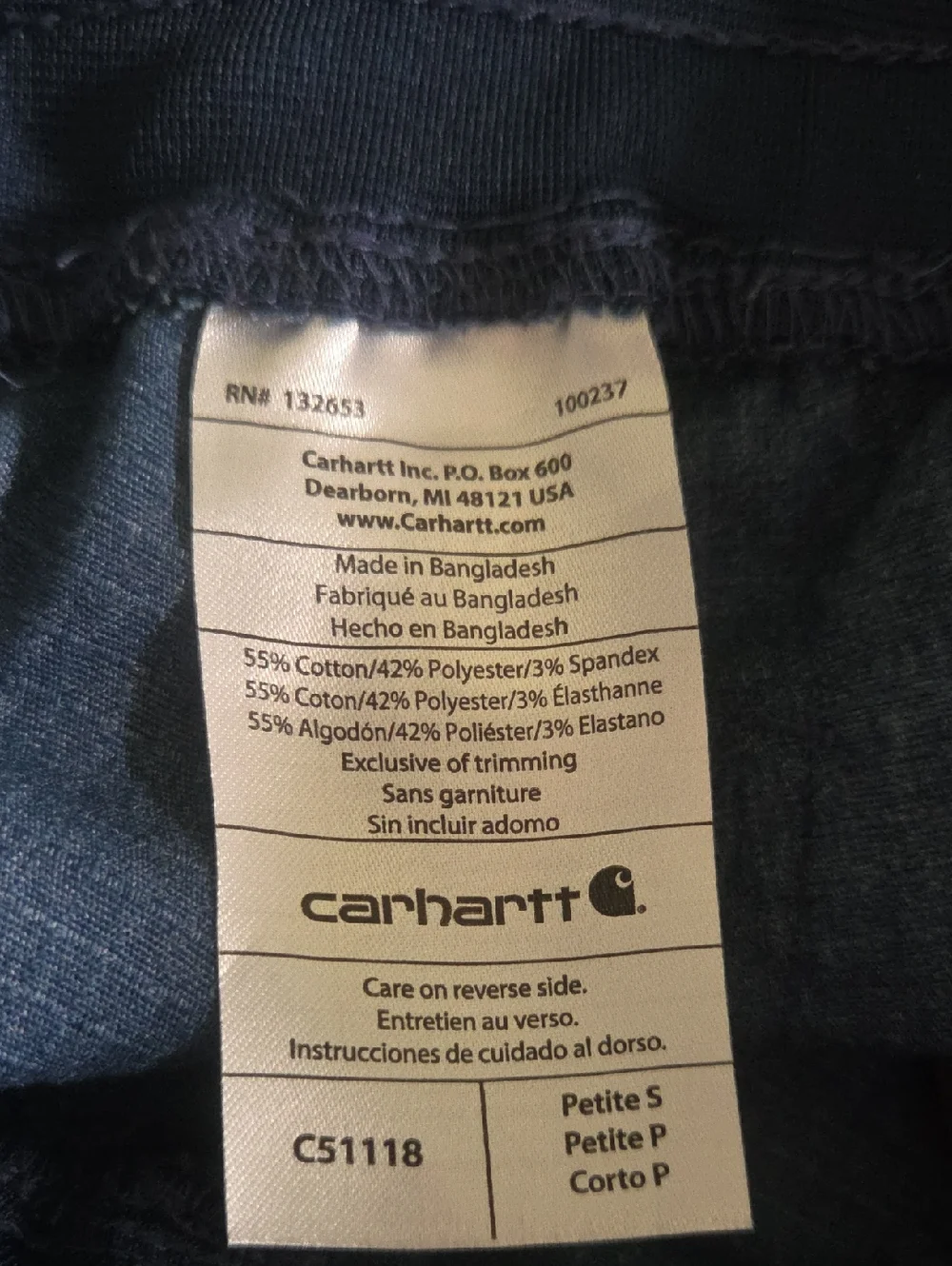 Womens Carhartt Navy Casual Utility Pants